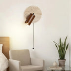 Modern Travertine Wood Wall Sconce Adjustable Spotlight - Image 4