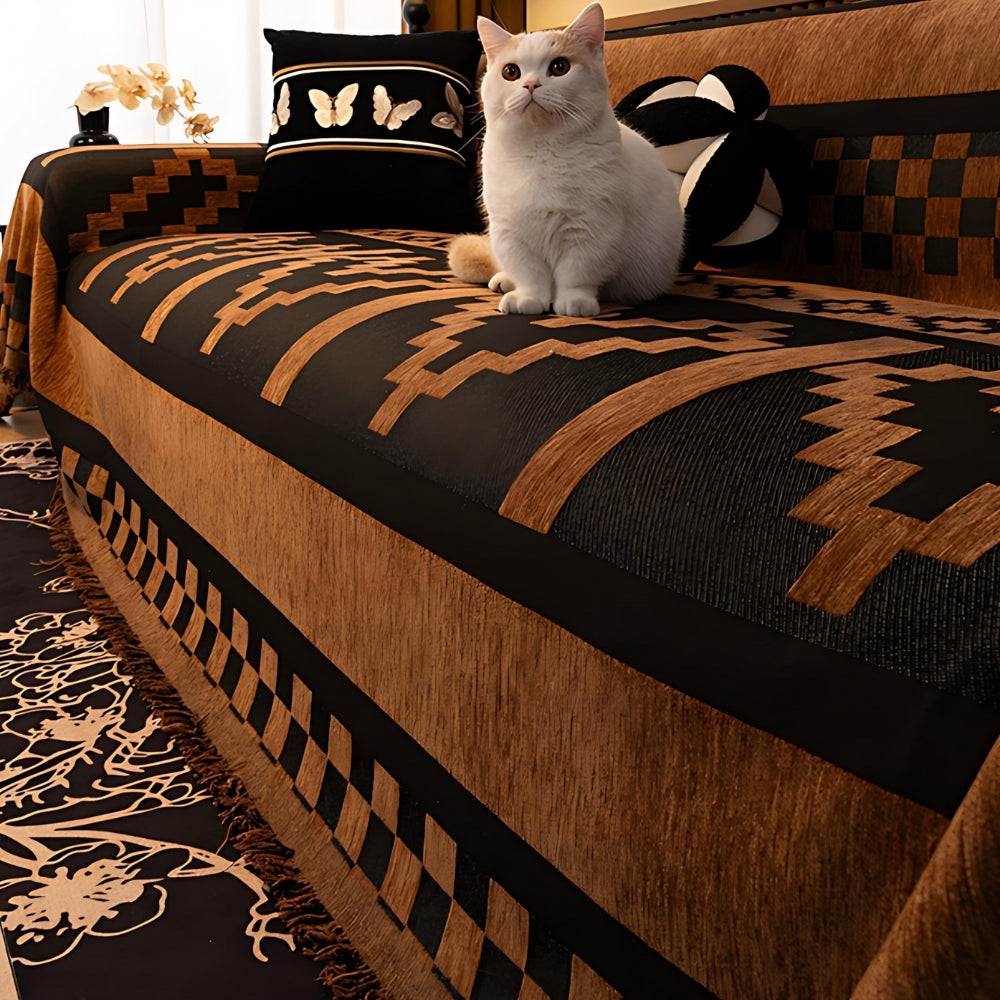 TribaLoom: Gewebter Sofaschoner mit Tribal-Design & weicher Struktur – für Couch & Wohnbereich - Image 3