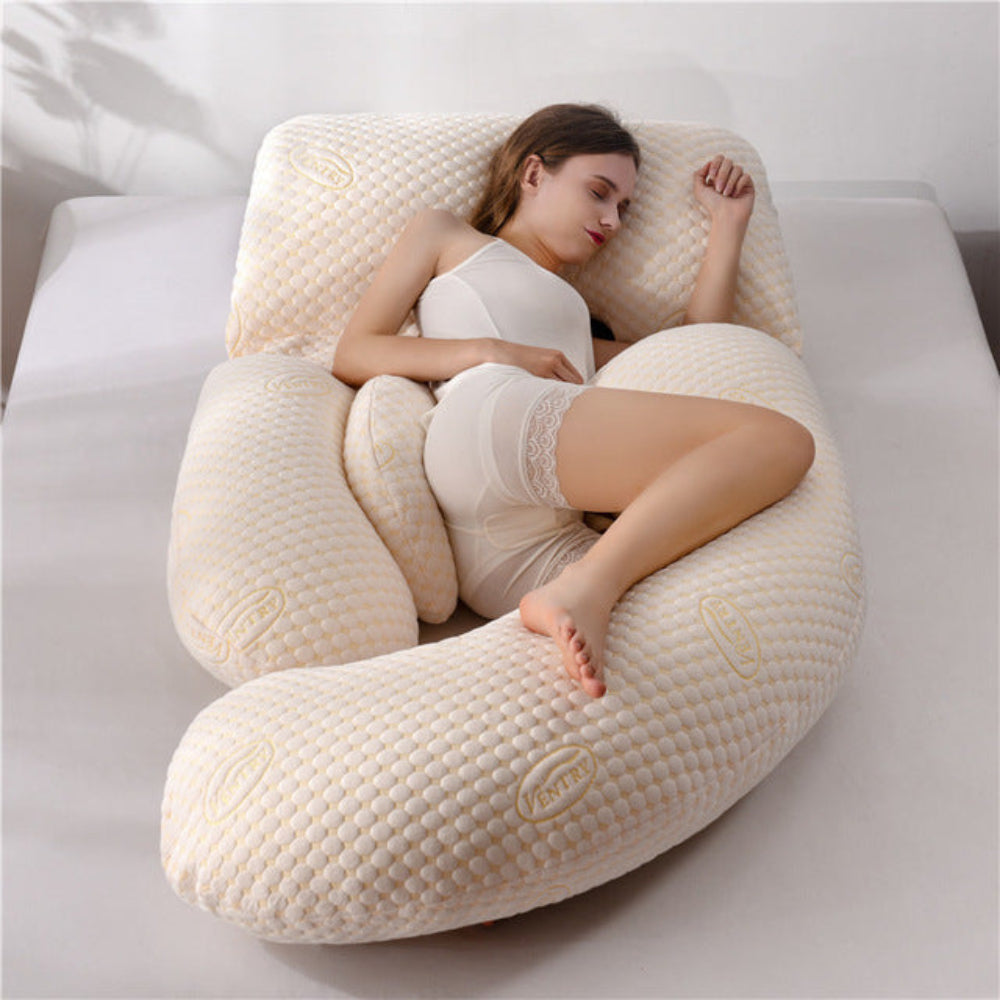 U-Shaped Pregnancy Pillow Full Body Support for Side Sleepers