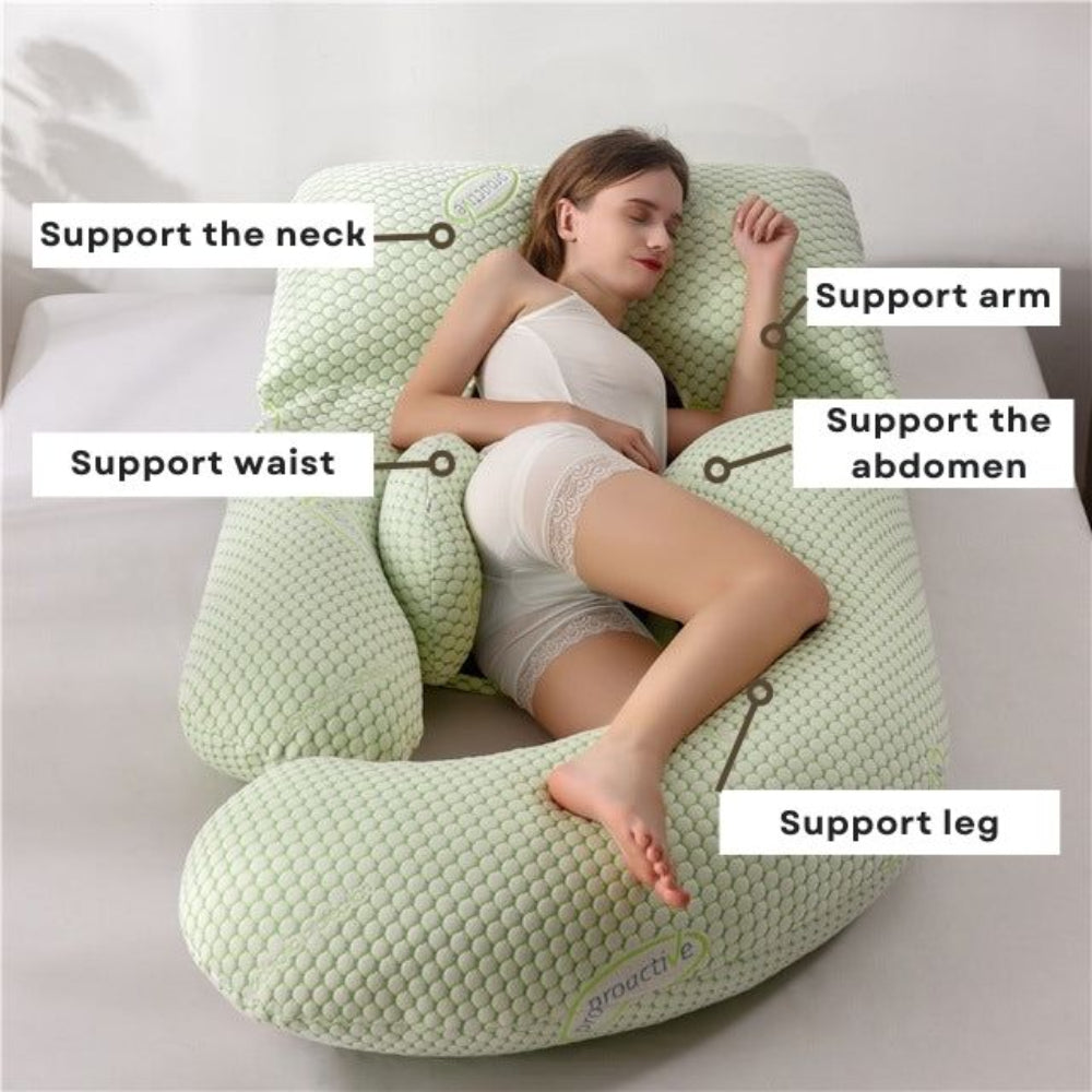 U-Shaped Pregnancy Pillow Full Body Support for Side Sleepers