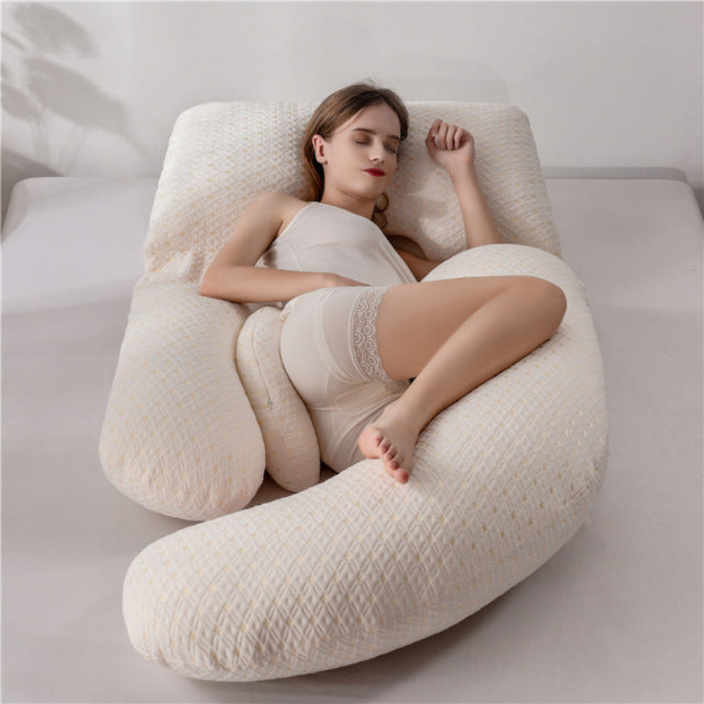 U-Shaped Pregnancy Pillow Full Body Support for Side Sleepers