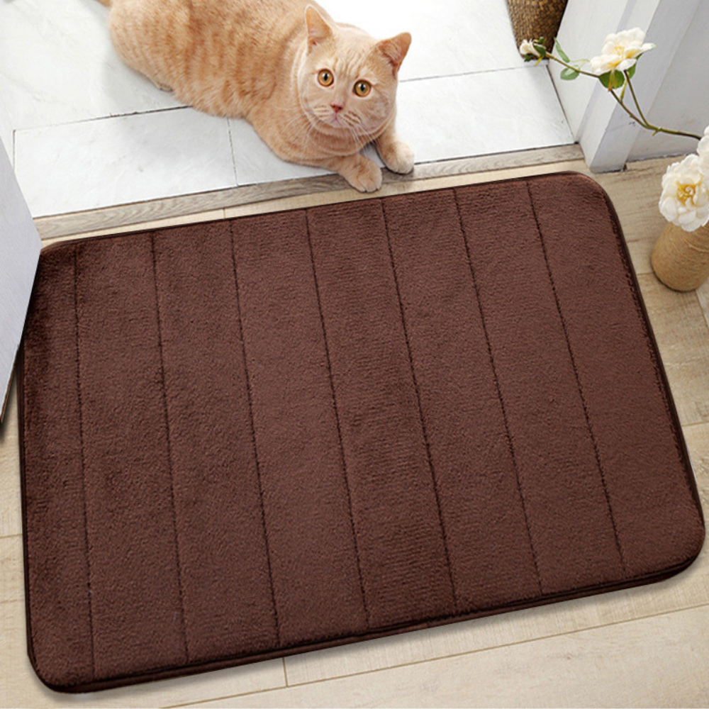 Bath Mat Non-Slip Absorbent Quick-Dry Microfiber Bathroom Mat
