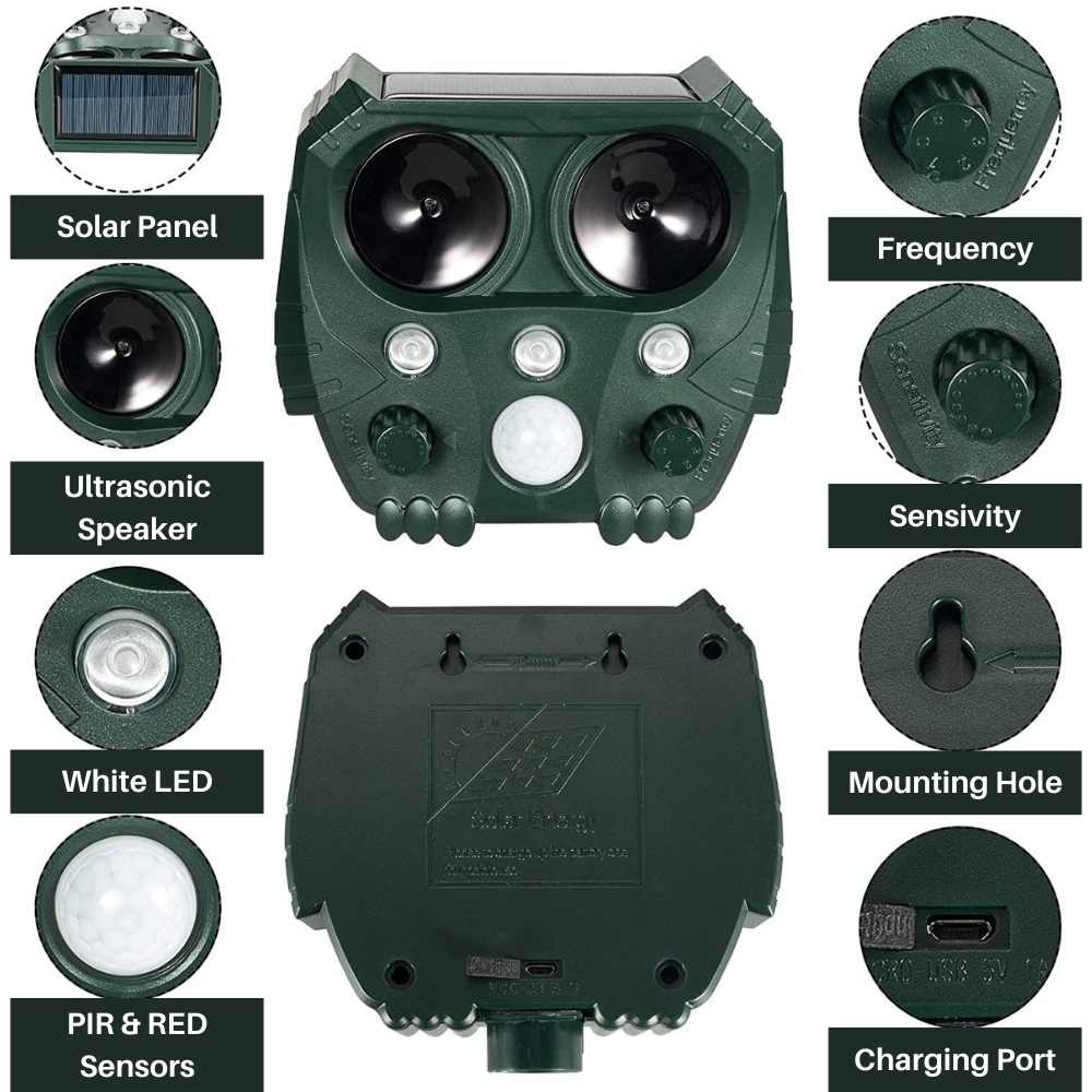 Eco‑Friendly Ultrasonic Pest Control Device for Gardens