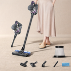 Cordless Stick Vacuum Rechargeable 2-in-1 Handheld LED Display Lightweight