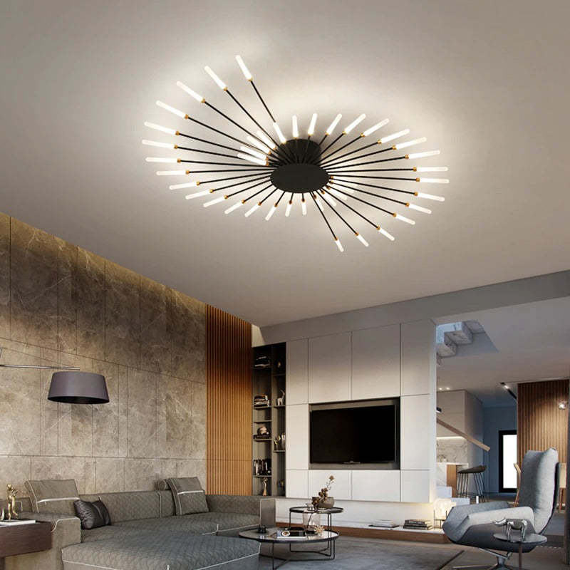 Veyron: Industrielle LED-Deckenleuchte aus Metall – für Wohnzimmer & Schlafzimmer - Image 2