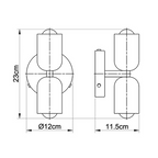 Two Light Wall Sconce Adjustable Wall Mounted Lighting