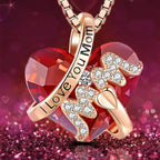 Mother’s Day Crystal Heart Necklace Elegant Jewellery Gift