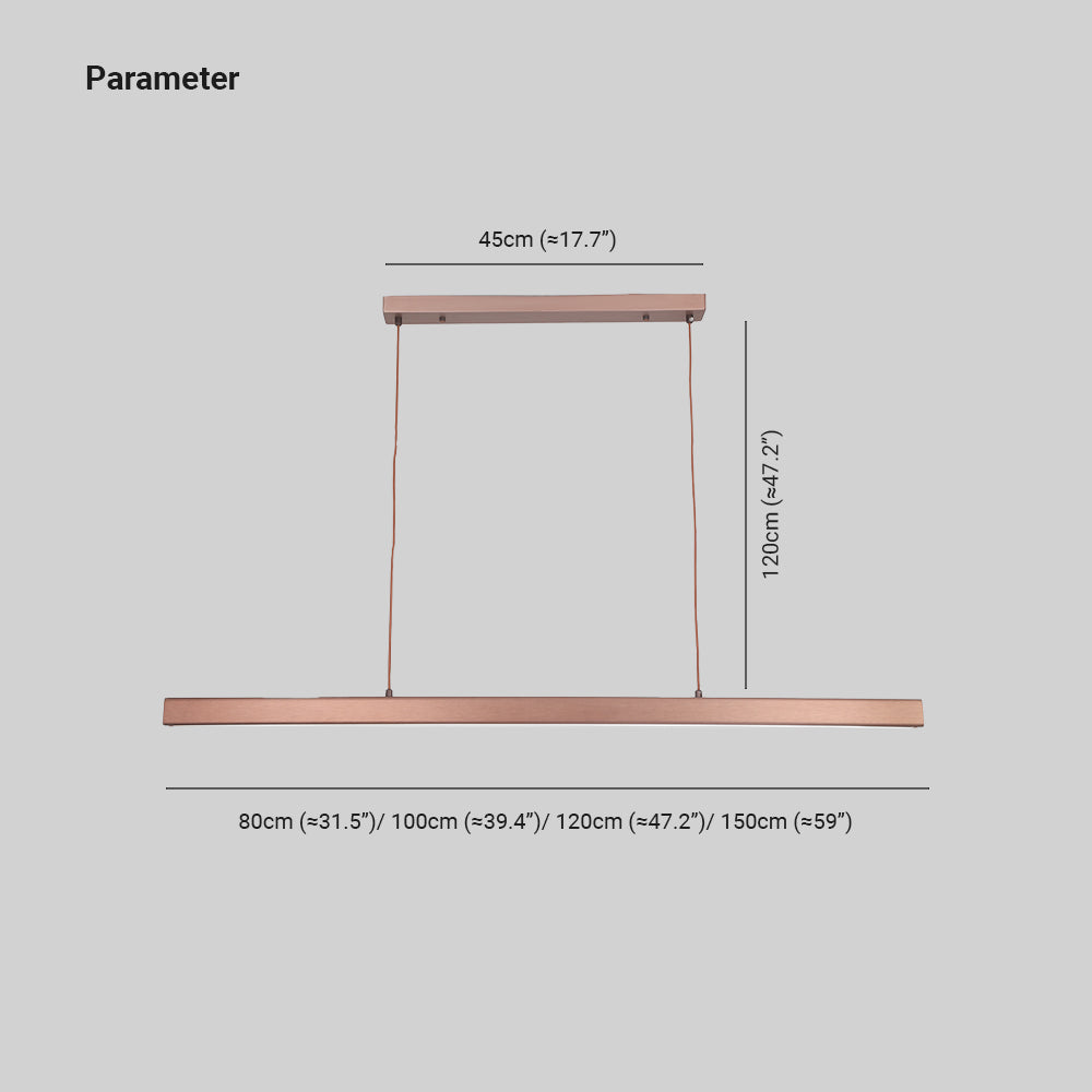 Minimalist Linear LED Pendant Light Sleek Adjustable LED Ceiling Lighting