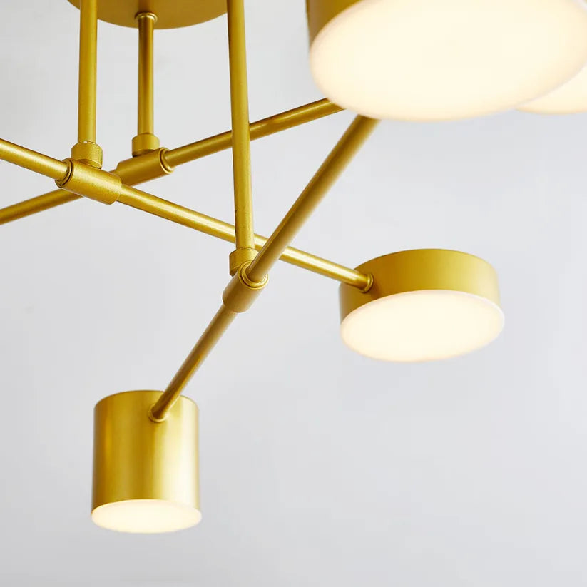 Elegant 6 Lights Ceiling Light with Adjustable Mood Lighting for Modern Home