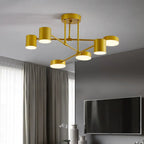 Elegant 6 Lights Ceiling Light with Adjustable Mood Lighting for Modern Home