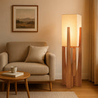 WabiLuma: LED Stehlampe Stoff & Holz – japanischer Stil & Design - Image 4