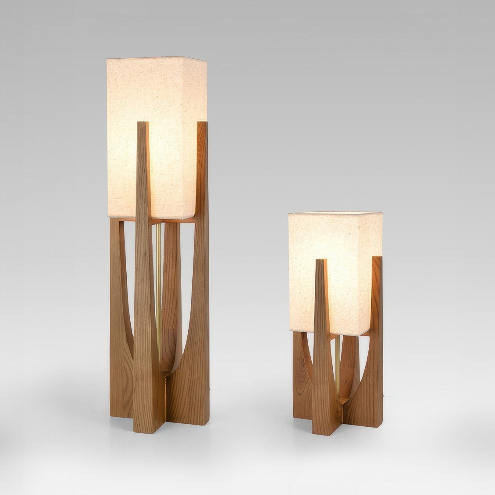 WabiLuma: LED Stehlampe Stoff & Holz – japanischer Stil & Design - Image 5