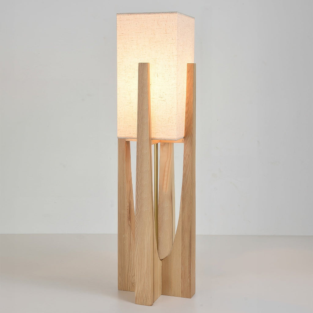 WabiLuma: LED Stehlampe Stoff & Holz – japanischer Stil & Design - Image 6