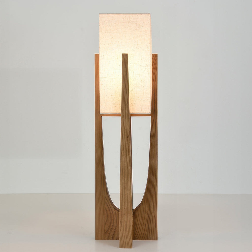 WabiLuma: LED Stehlampe Stoff & Holz – japanischer Stil & Design - Image 7