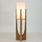 WabiLuma: LED Stehlampe Stoff & Holz – japanischer Stil & Design - Image 7