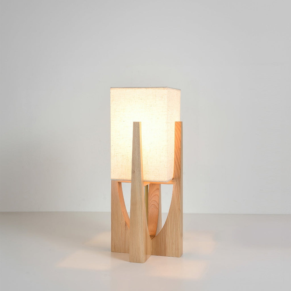 WabiLuma: LED Stehlampe Stoff & Holz – japanischer Stil & Design - Image 8