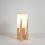 WabiLuma: LED Stehlampe Stoff & Holz – japanischer Stil & Design - Image 8
