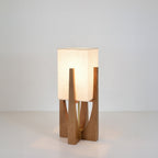 WabiLuma: LED Stehlampe Stoff & Holz – japanischer Stil & Design - Image 9