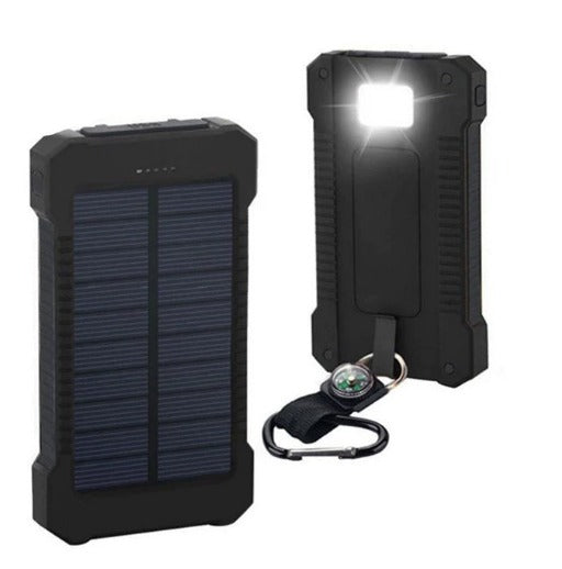 Outdoor Solar Power Bank Compact Fast-Charge Dual USB Device