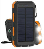 Outdoor Solar Power Bank Compact Fast-Charge Dual USB Device