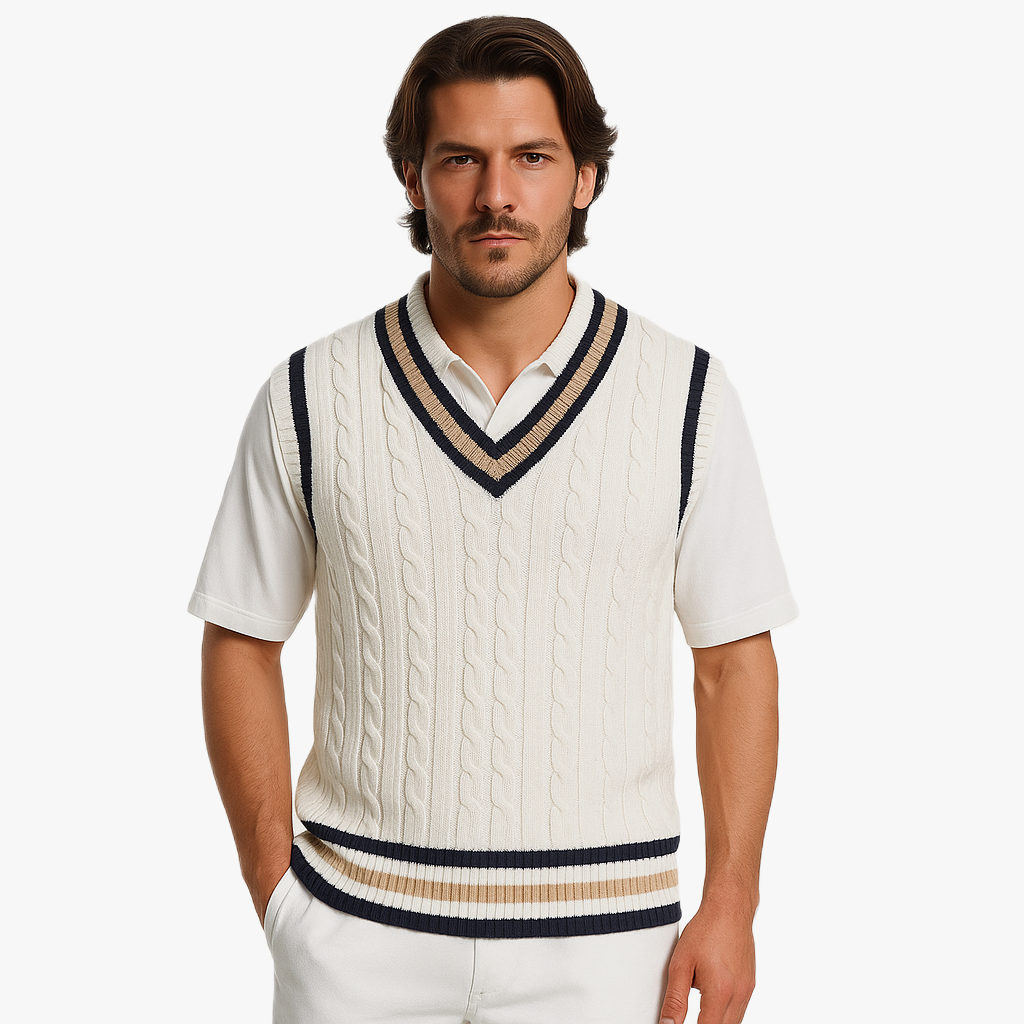 Stylish Men's Chunky Knit Vest Sweater