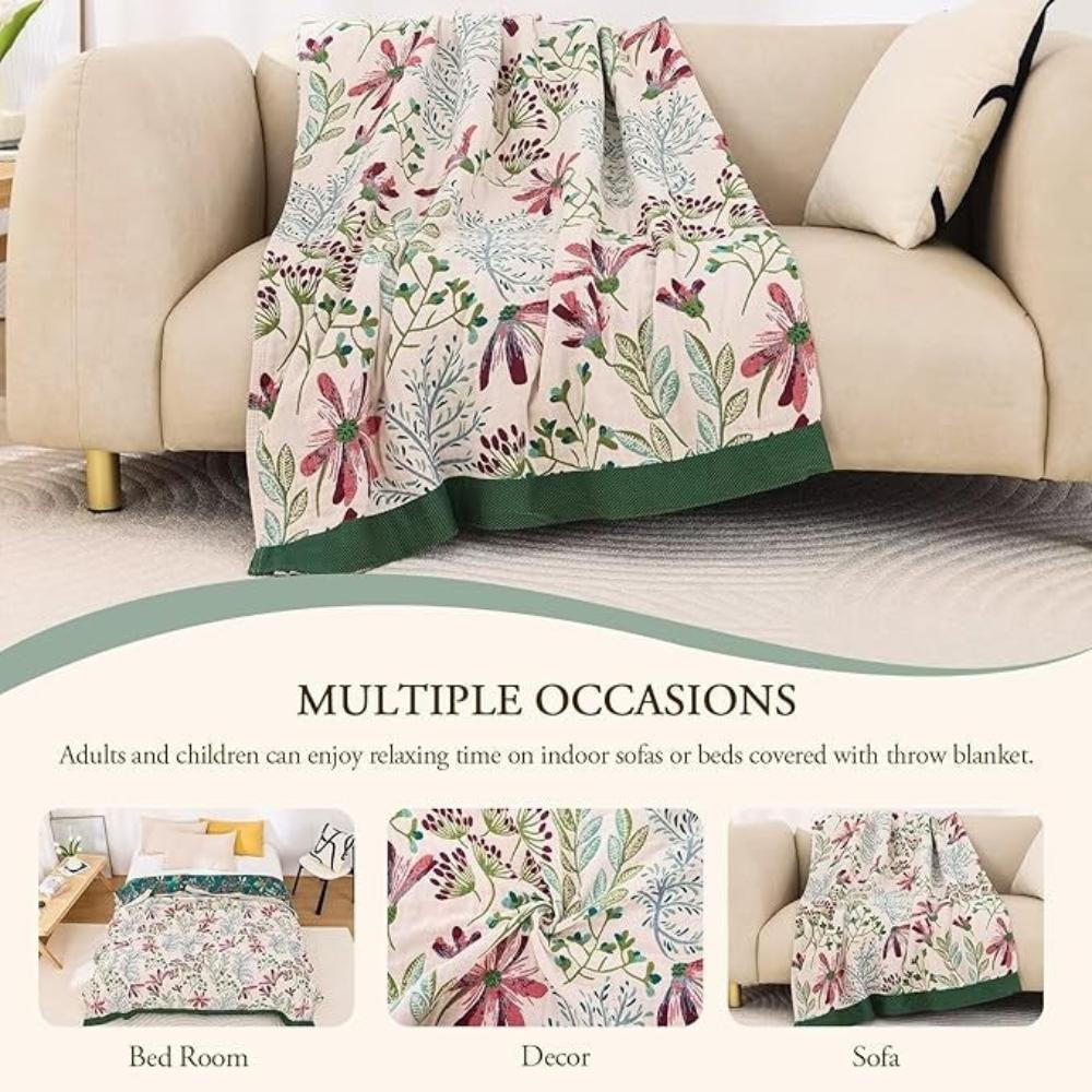 Decorative Comfort Blanket Wildflower Inspired Design
