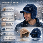 Knit Trapper Hat Ear Flaps - Image 6