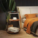 Modern Side Table Lamp Space-Saving Double-Layer Style