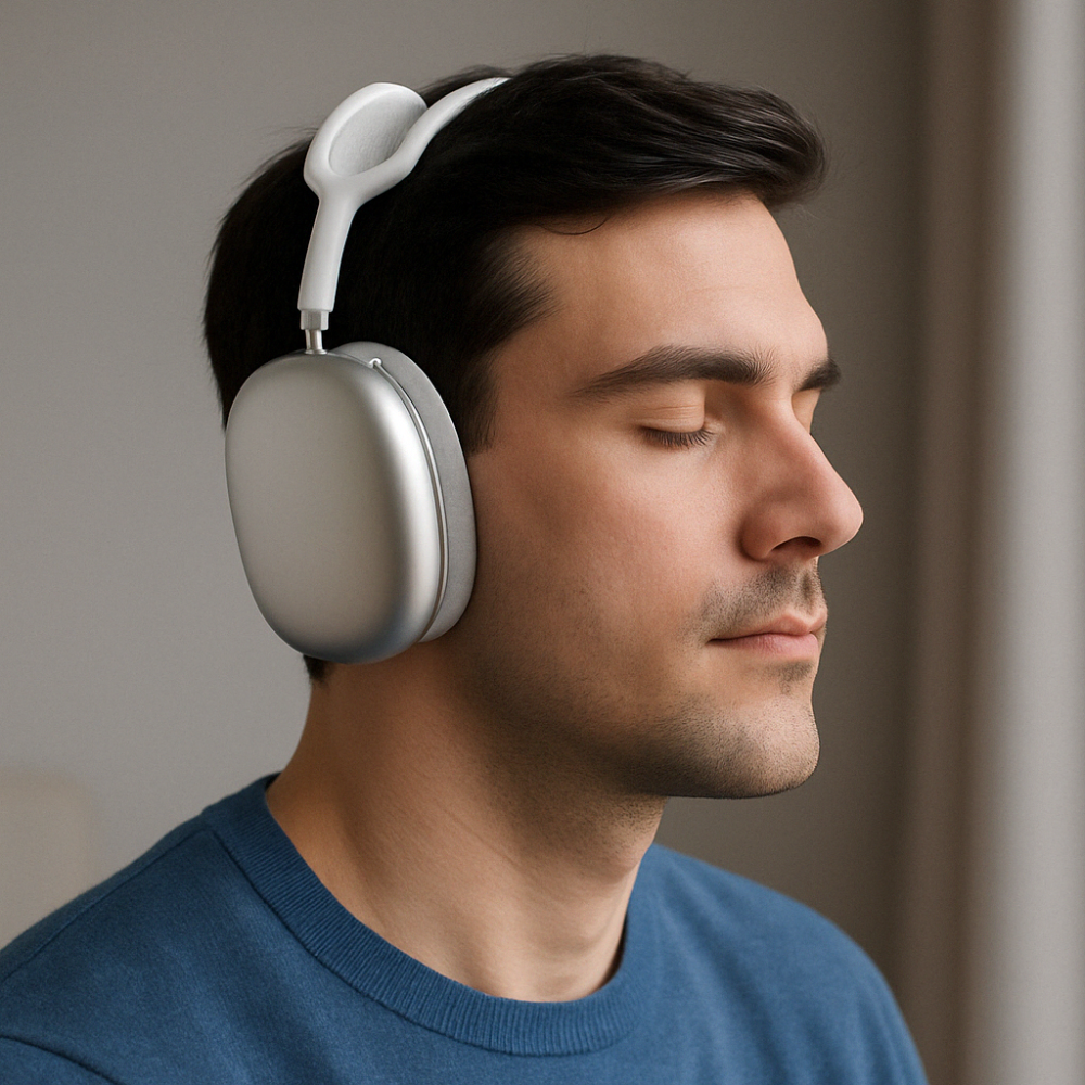 Wireless Over Ear Headphones Noise Cancelling Bluetooth Built-in Mic - Image 2