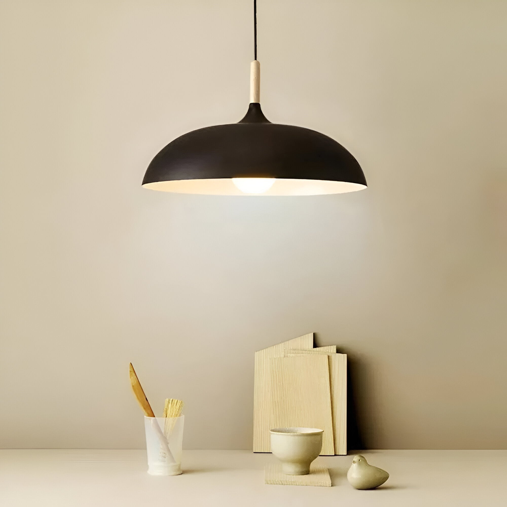 WoodLoom: Skandinavische Holz Pendelleuchte – Moderne Hängelampe für Esszimmer & Küche - Image 3