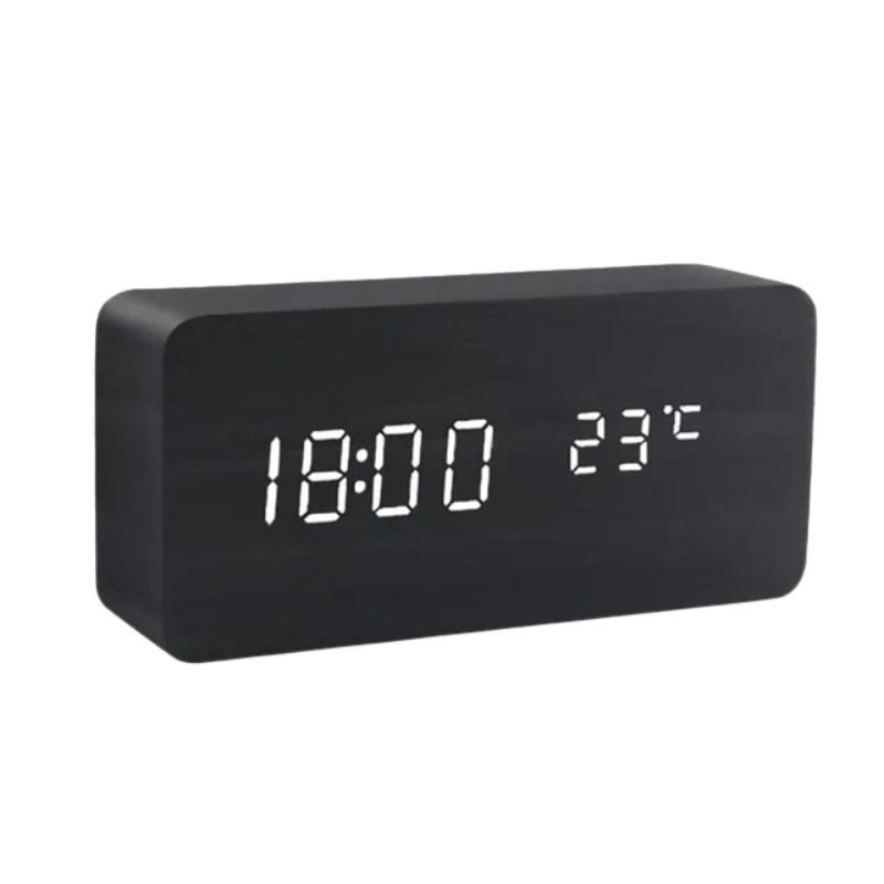WoodSense: Designer Schreibtischuhr mit LED-Anzeige und Klatschfunktion – für moderne Wohnräume - Image 16