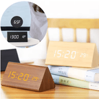 WoodSense: Designer Schreibtischuhr mit LED-Anzeige und Klatschfunktion – für moderne Wohnräume - Image 2