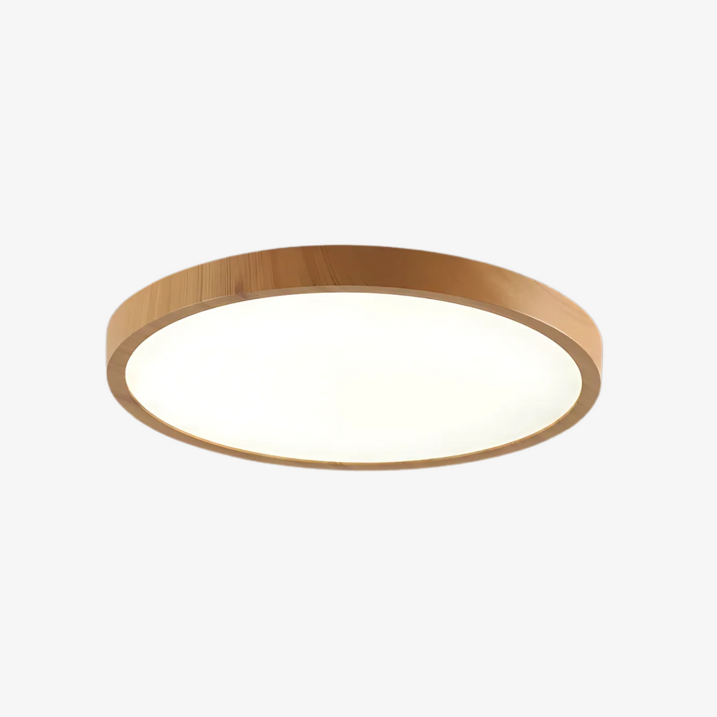 ZenHalo: LED Deckenleuchte mit Holzrahmen – Flache Deckenlampe im Japandi Design - Image 6