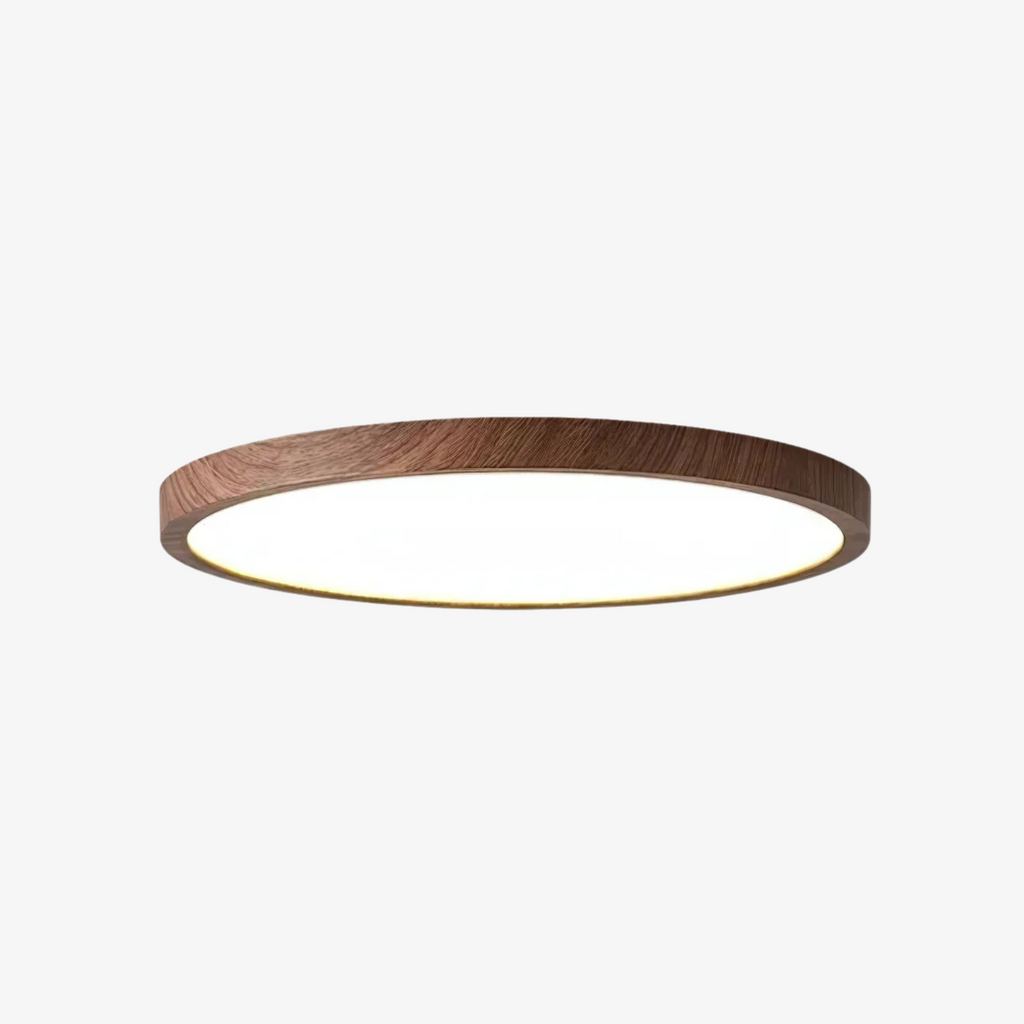ZenHalo: LED Deckenleuchte mit Holzrahmen – Flache Deckenlampe im Japandi Design