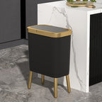 Kitchen Trash Can Lid Slim Odor Sealing Bathroom Waste Bin 15L - Image 14