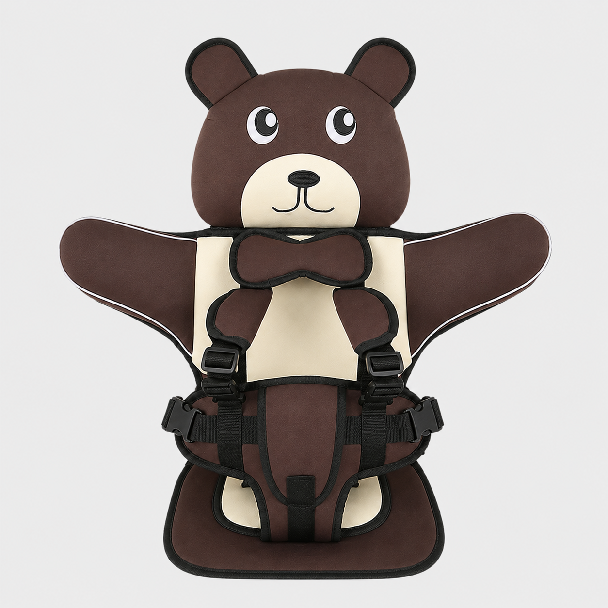 Adjustable Child Travel Booster Seat with Bear Design