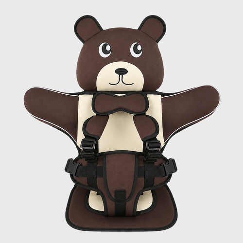 Adjustable Child Travel Booster Seat with Bear Design
