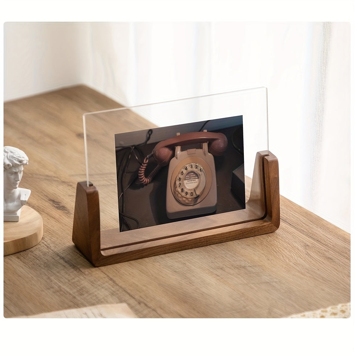 Acrylic Wood Photo Frame Modern Minimalist Desk Display - Image 8