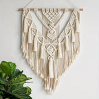 Macrame Wall Hanging Handwoven Boho Cotton Fringe Tapestry Bedroom Decor - Image 3