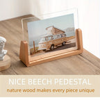 Acrylic Wood Photo Frame Modern Minimalist Desk Display - Image 11