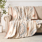 Soft Multi‑Purpose Cotton Blanket with Mandala Design