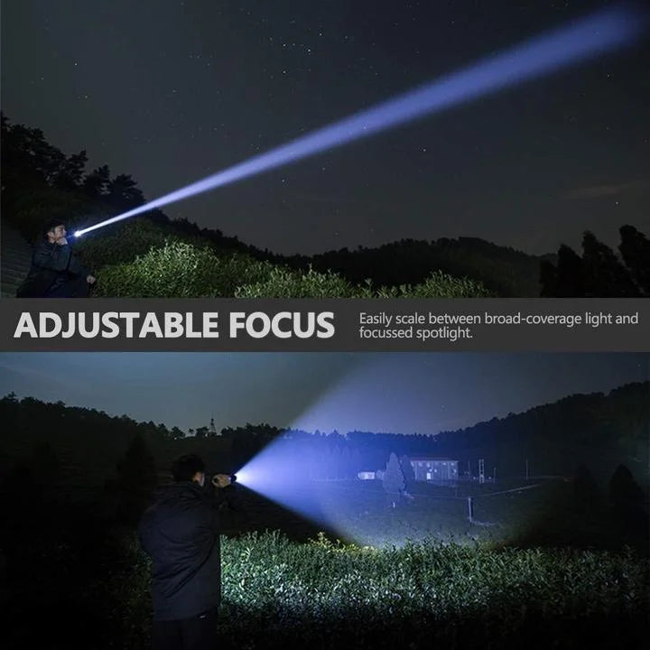 Rechargeable High Power LED Torch Ultra Bright Zoom Flashlight