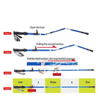 Foldable Adjustable Trekking Poles Lightweight Hiking Support