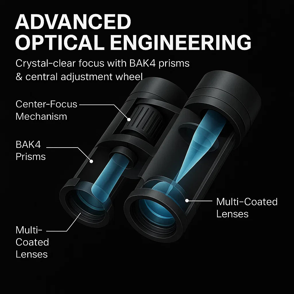 Compact HD Binoculars – 40x Zoom & Wide Field of View