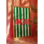 Psychedelic Green Stripe Wall Art Décor