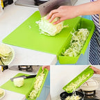 Cutting Board Container Storage Box Portable Meal Prep Chopping Tray - Image 3