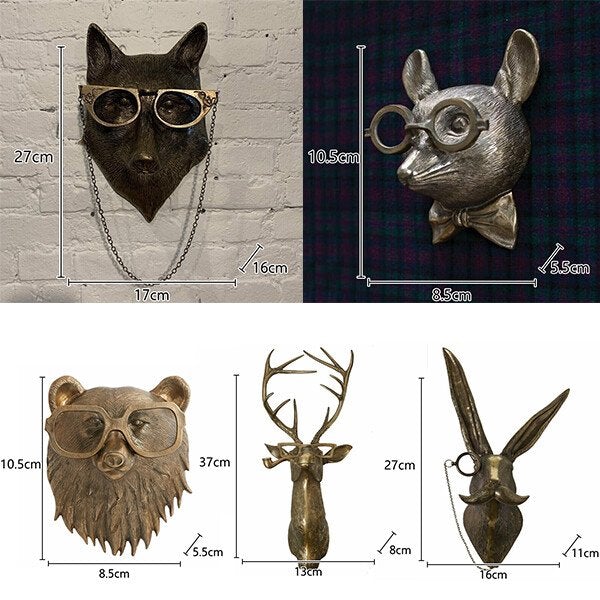 Artful Vintage Deer Head Wall Decoration