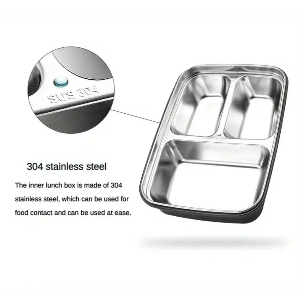 Stainless Steel Bento Lunch Box Airtight Compartments - Image 6
