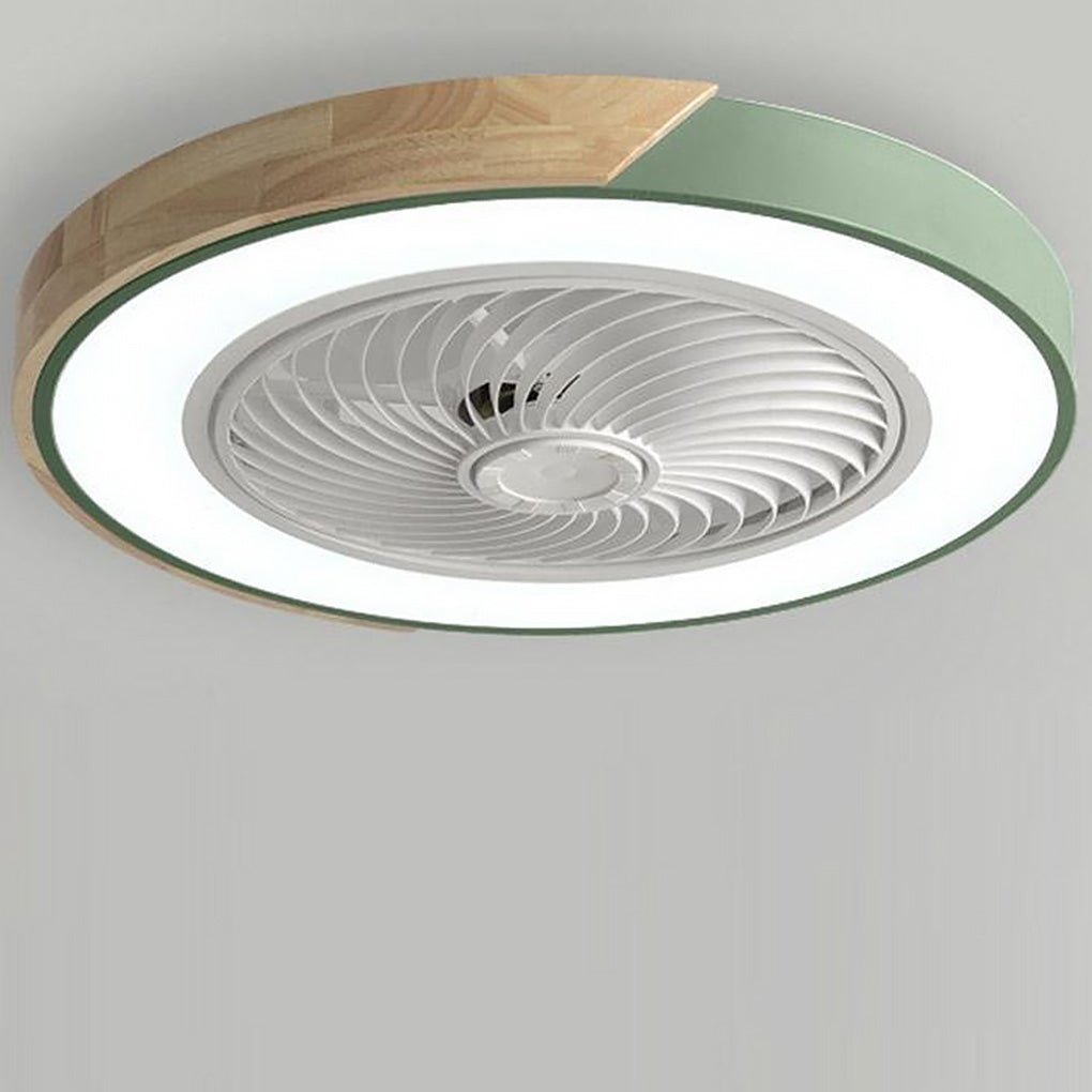 Bladeless Ceiling Light with Quiet Fan and Remote Control