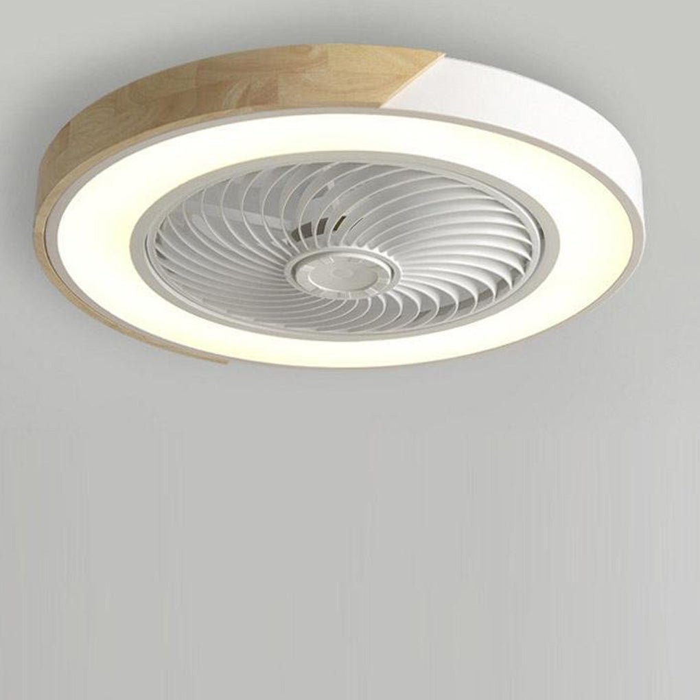 Bladeless Ceiling Light with Quiet Fan and Remote Control